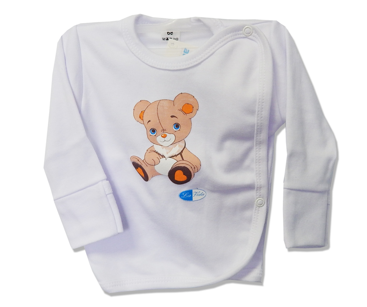 Košielka rukavičky HX potlač white biela 62 3693