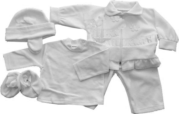 Komplet 5 dielny art D040 white 56 62 68 74 80 86 92 1808