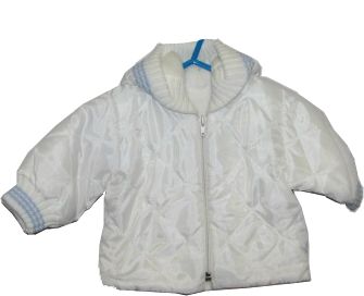 Kabát RB 853 white biela s modrou kapucňa 56 2827