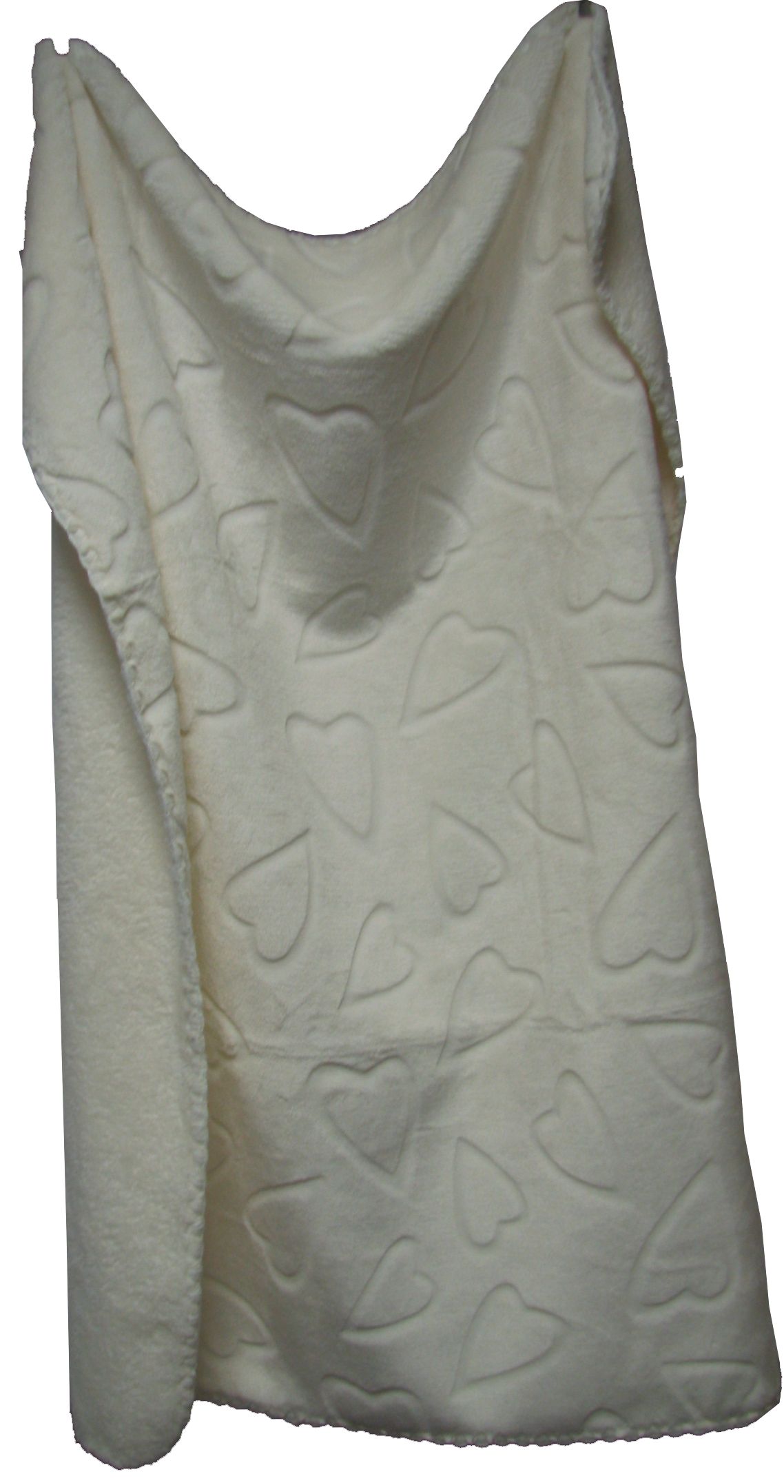 611 80x90 velur beige béžová srdiečka deka 1826