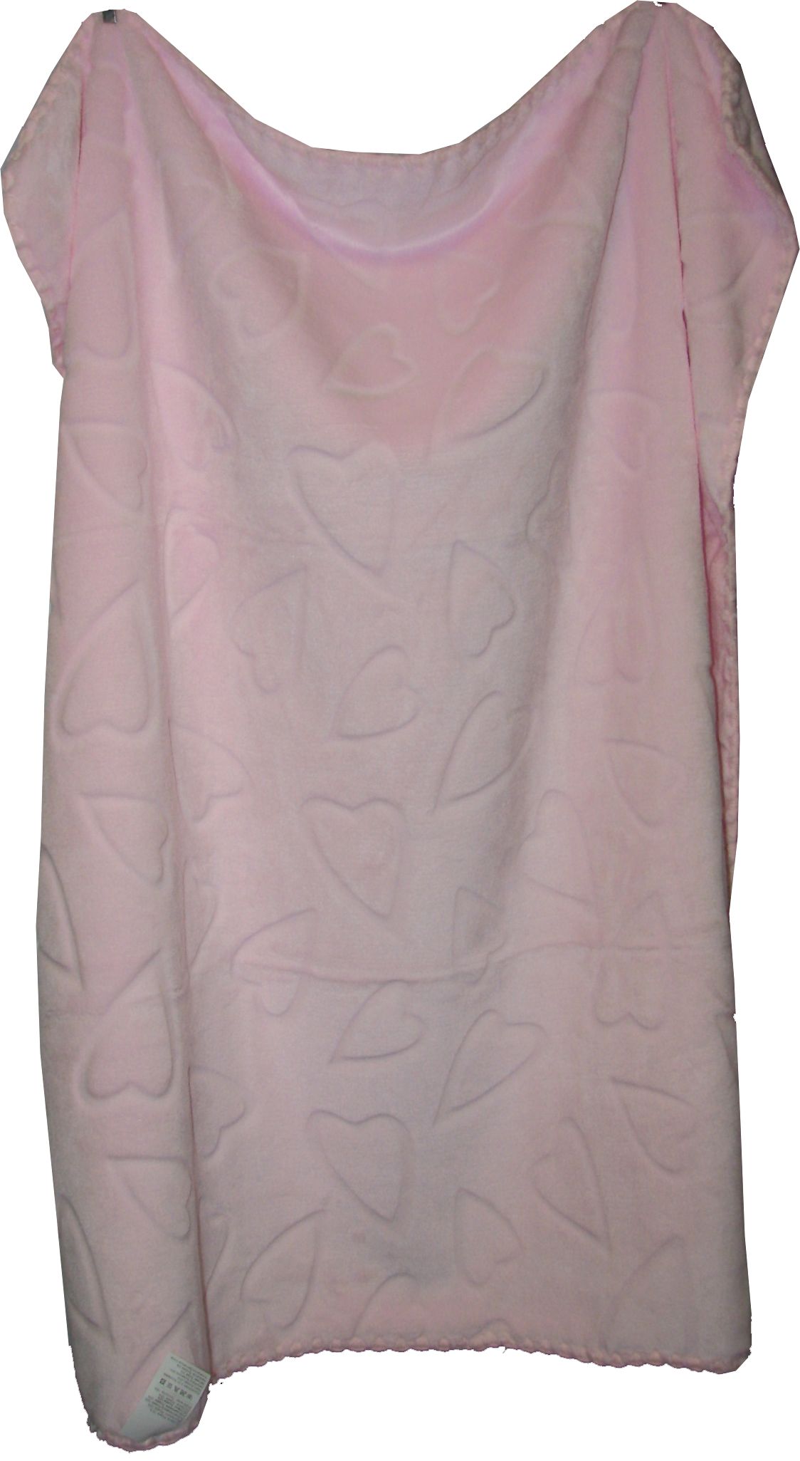 611 80x90 velur pink ružová srdiečka deka 1829