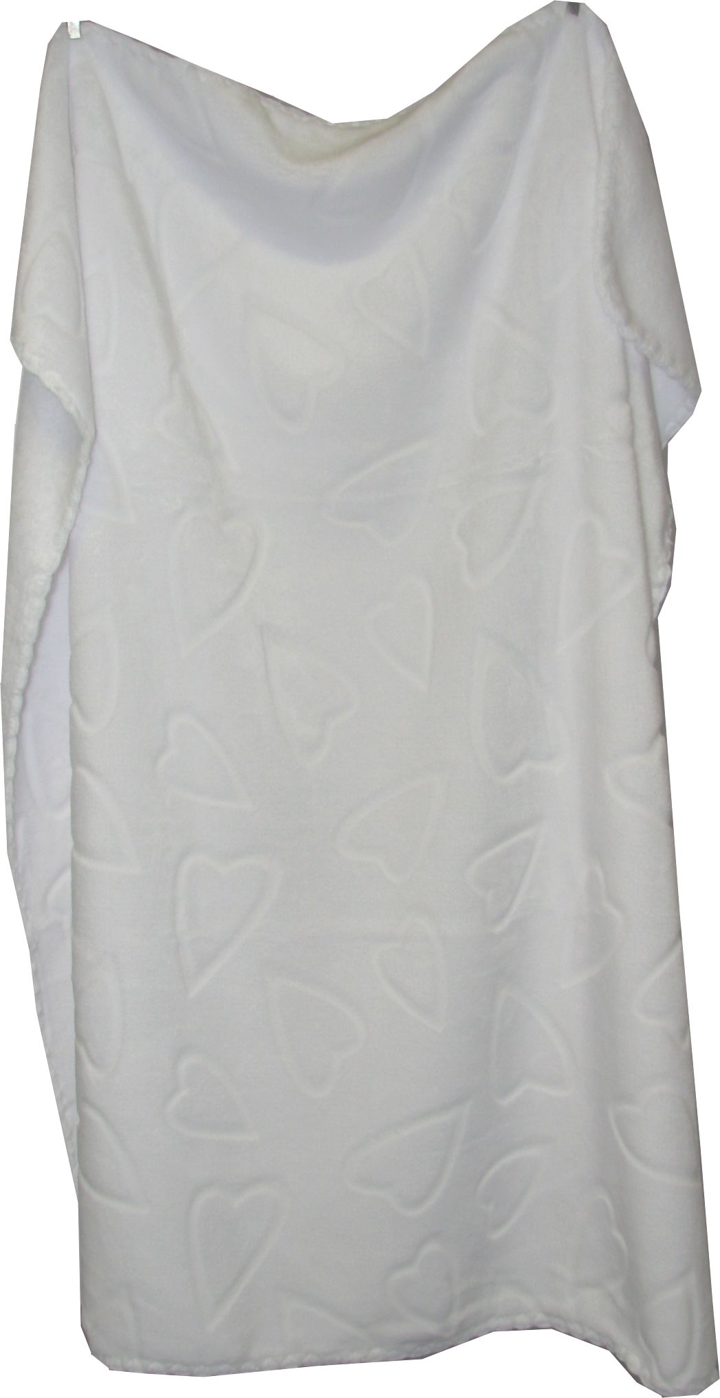 611 80x90 velur white biela srdiečka deka 1830