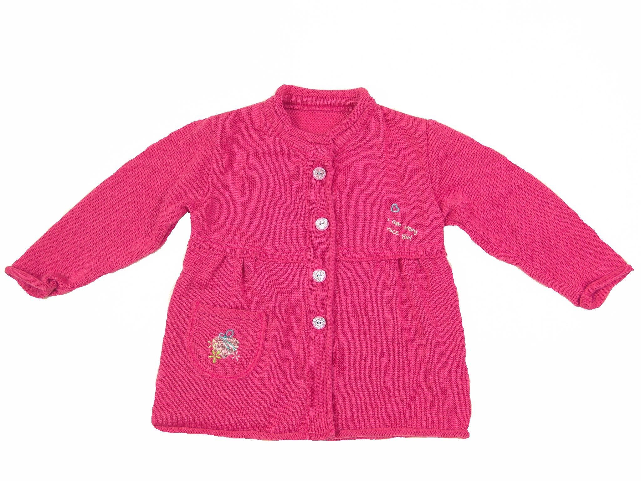 Svetrík JM 252 ružová výšivka srdiečko  62 2120