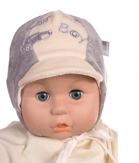 Čiapka WJ-Cz069 viazanie Car f Boys grey šedá 36 38 40 42 44 2247