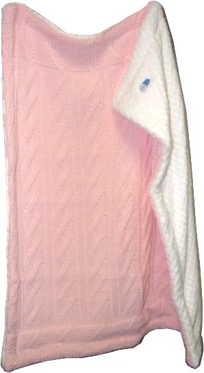 Pled 70 80x90 pink ružová podšitá DUO pletená deka 2365