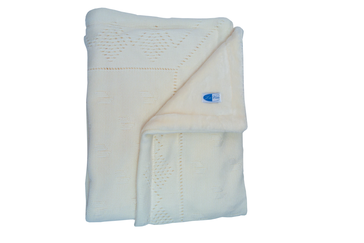 Pled 72 80x90 maslová podšitá DUO pletená deka 2366