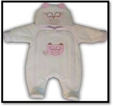 Overal zimný MG thermo béžová s ružovou sova 62 2513