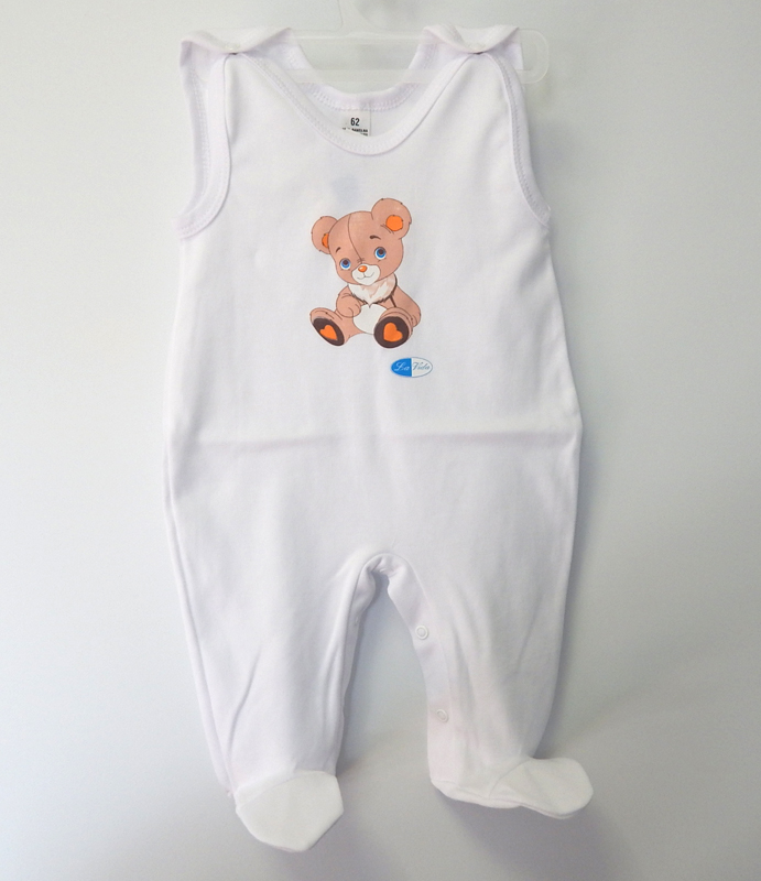 Dupačky bavlna sieťotlač white biela 62 2456