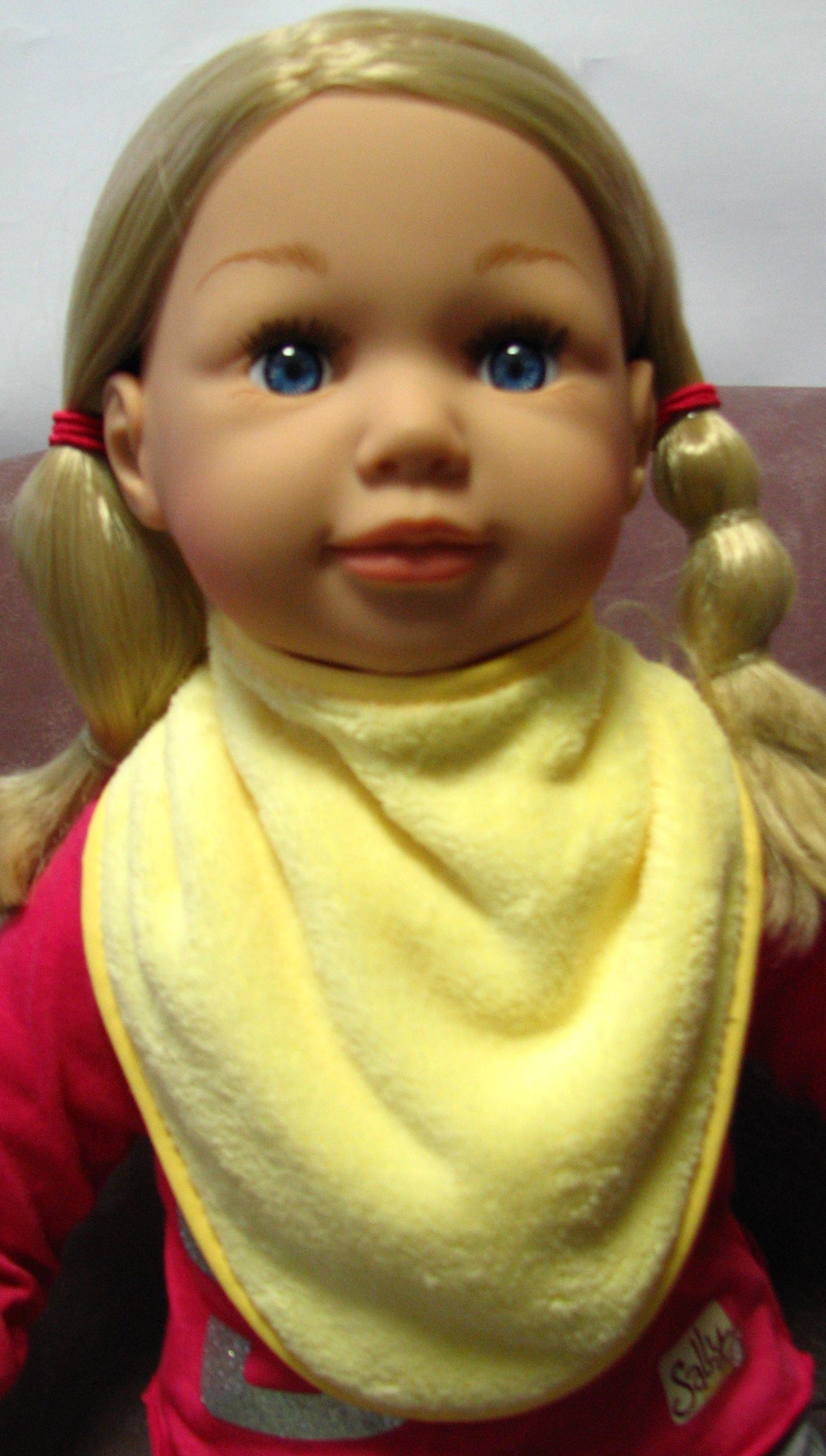 Podbradník šatka suchý zips lemovka micro podšitá yello žltá 153 2528