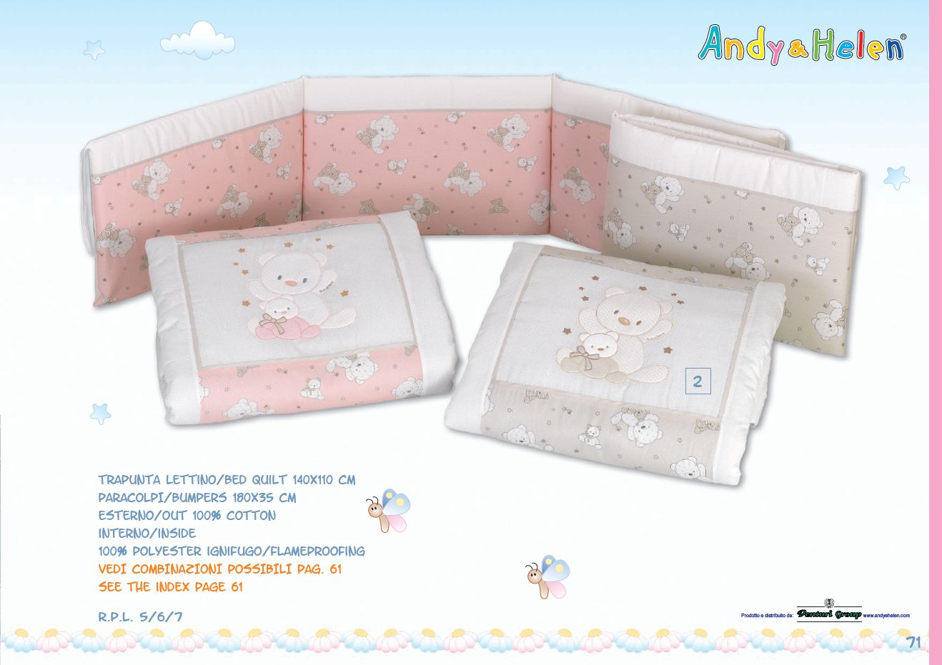 6/30S 2D R69 100x135 40x60 PS pink ružová medvedíci 6159