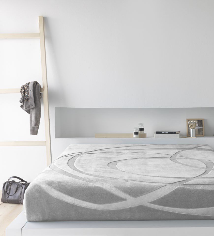 9621 bows liens 220x240 91 grey šedá deka 2602