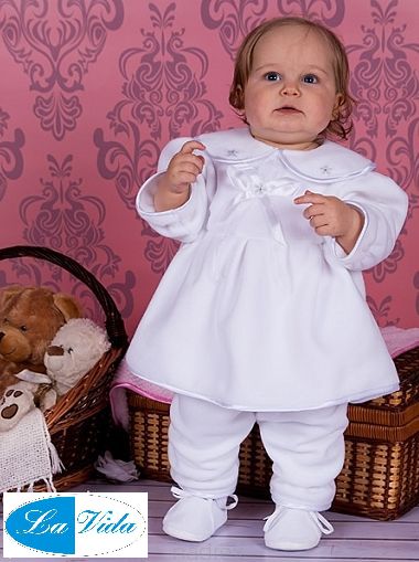 Komplet 3 dielny ND white biela šaty čiap nohav Lillia 74 2627