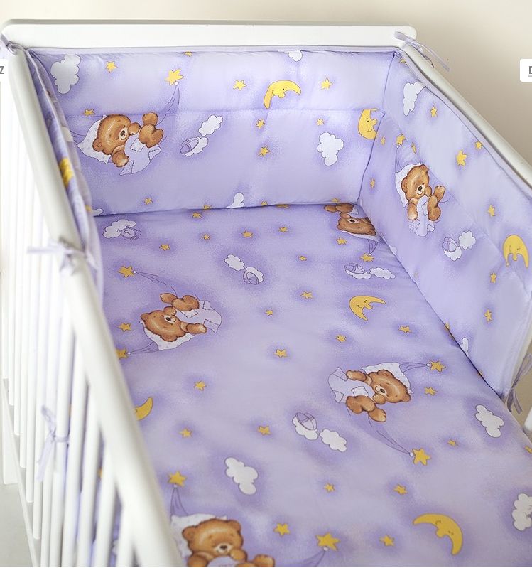 PS 4D 90x130 40x60 180x30 BA potlač lillac fialová K macko mesia 2994