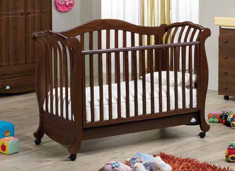Boston baby bed postieľka dark walnut tmavý orech 295