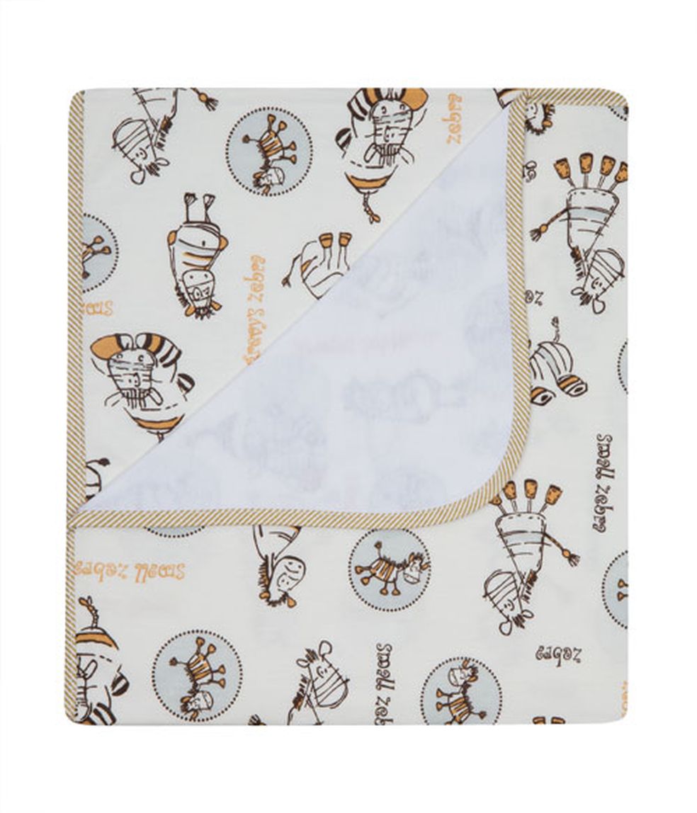 072 75x90 bavlna potlač zebra beige béžová deka 300