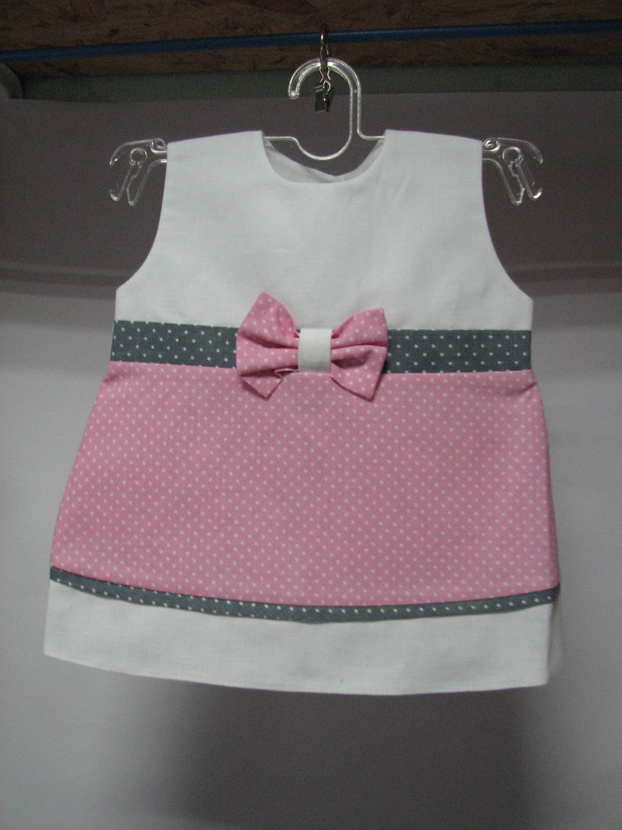 Šaty RB 550 white biela šedá ružová Edita 62 3322