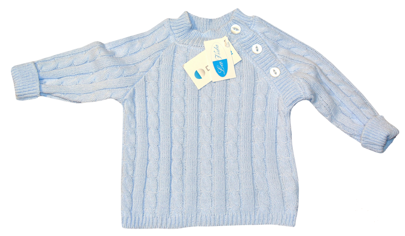 Svetrík JN 02K pletený blue modrá Baby 62 3480