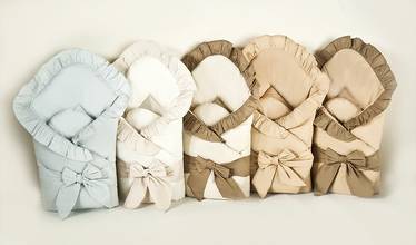 Zavinovačka volán 80x80 šnúrky dvojfa béžová perinka bez výstuže 353