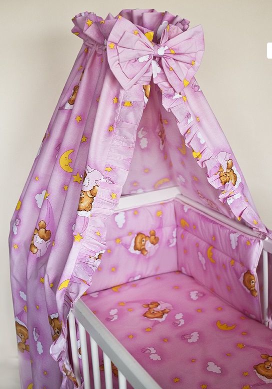 PS 1+1 100x135 40x60 BA potlač pink ružová K macko mesiačik 3691