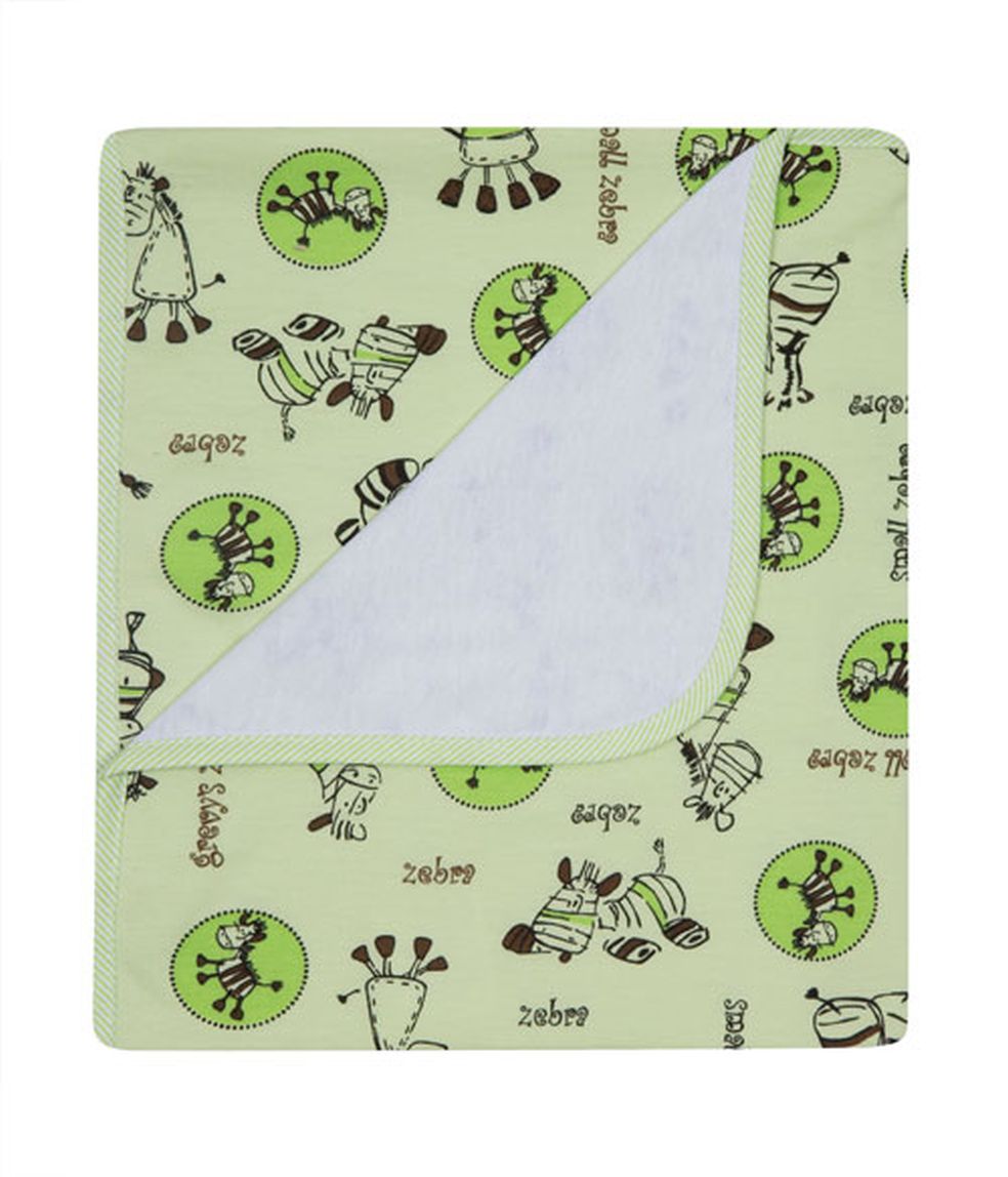 072 75x90 bavlna potlač zebra green zelená deka 377