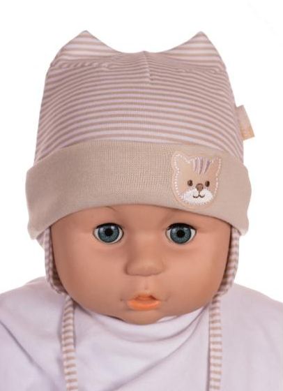 Čiapka Cr-Cz534 viazanie Mačička beige béžová 36 38 40 42 44 3939