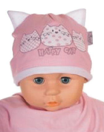 Čiapka Cr-Cz056 Kocúrik pink ružová 34 36 38 40 42 3941