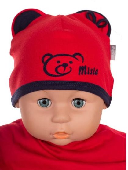 Čiapka Cr-Cz064 Macko red červená 34 36 38 40 42 3946