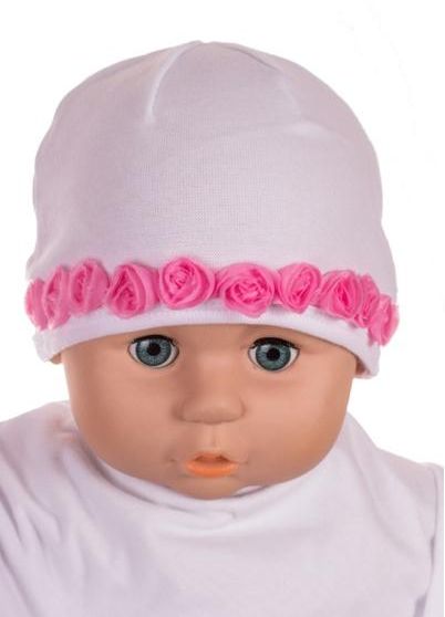 Čiapka Cr-Cz031 Kvetinka white biela 34 36 38 40 42 3949