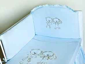 Ochranné hniezdo 180x40 vyšívané Sladké sníčky blue modrá 3993