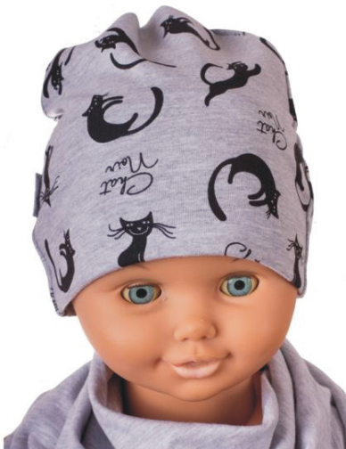 Čiapka WJ-Cz141 Smerf grey šedá 40 42 44 46 4032