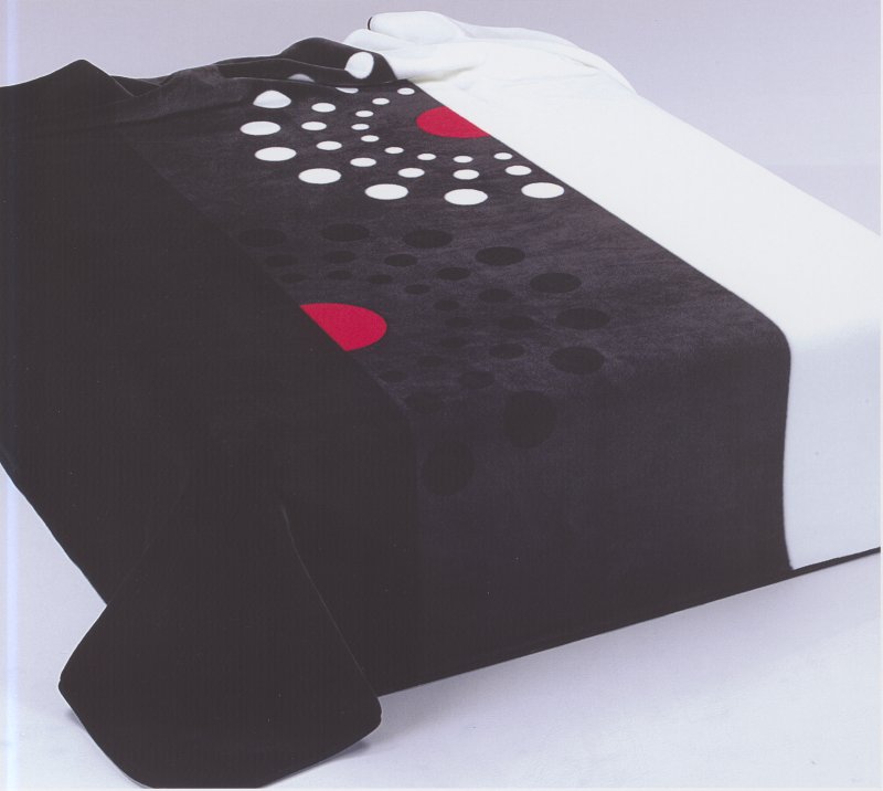 227 220x240 black grey čierna šedá deka 4042