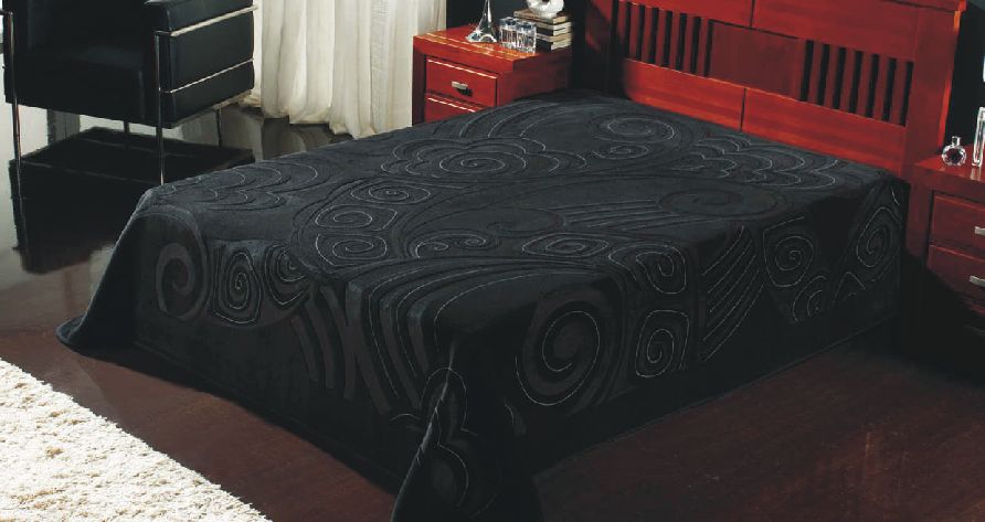 5907 220x240 99 black čierna deka 4069