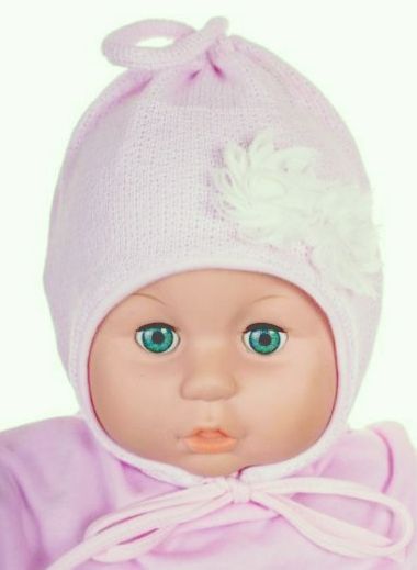 Čiapka WJ-Cz138 viazanie Ružičky white biela 36 38 40 42 44 4160