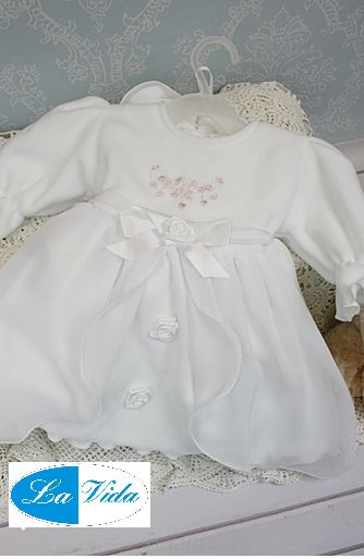 Komplet 3 dielny ND white biela šaty čiap nohav Emila 74 4222