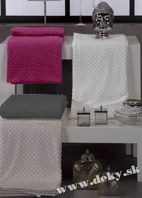 044 Topitos XL 130x170 10 white biela mikroplyš deka 4750