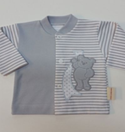 Kabátik HX výšivka grey šedá pásik 74 4483