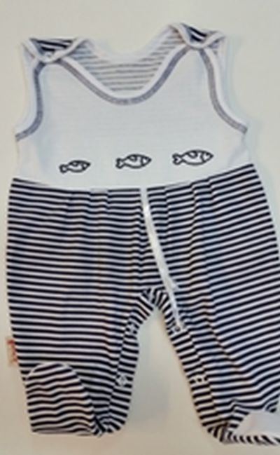 Dupačky HX výšivka blue modrá pásik 62 4488