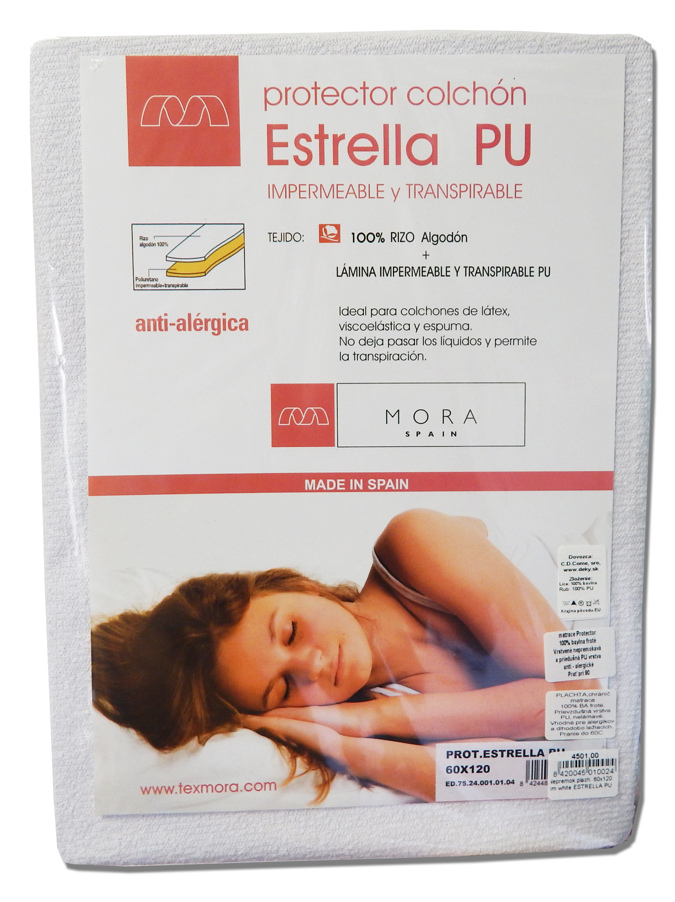 Nepremok plach. 60x120 cm white ESTRELLA PU 4501