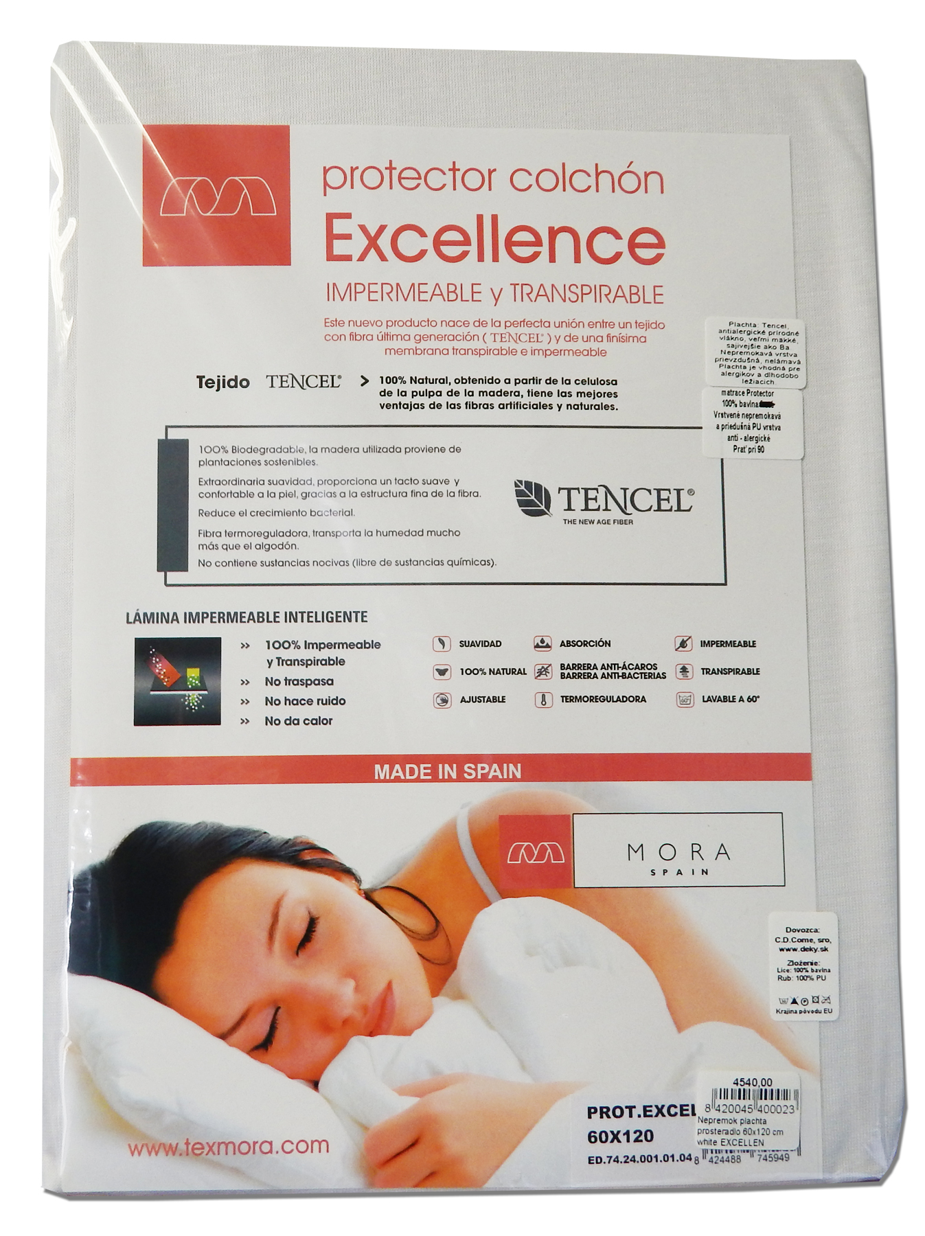 Nepremok plachta prosteradlo 60x120 cm white EXCELLEN TENCEL* 4540