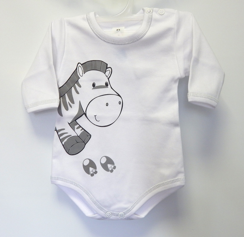 Body dlhý rukáv HX potlač white biela zebra 86 6907