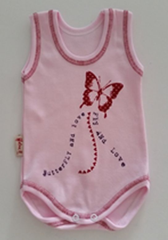 Body ramienka HX potlač pink ružová motýlik 68 4598