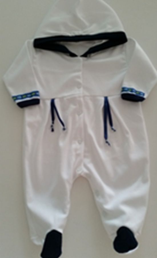 Dupačky dlhý rukáv HX white biela kapucňa 56 4619