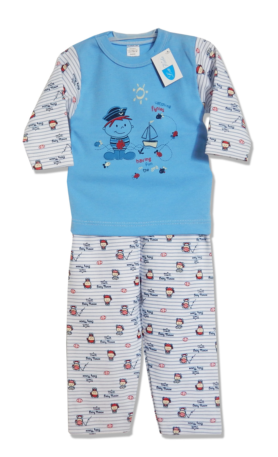 Pyžamo dlhý rukáv HX potlač blue modrá 110 4713