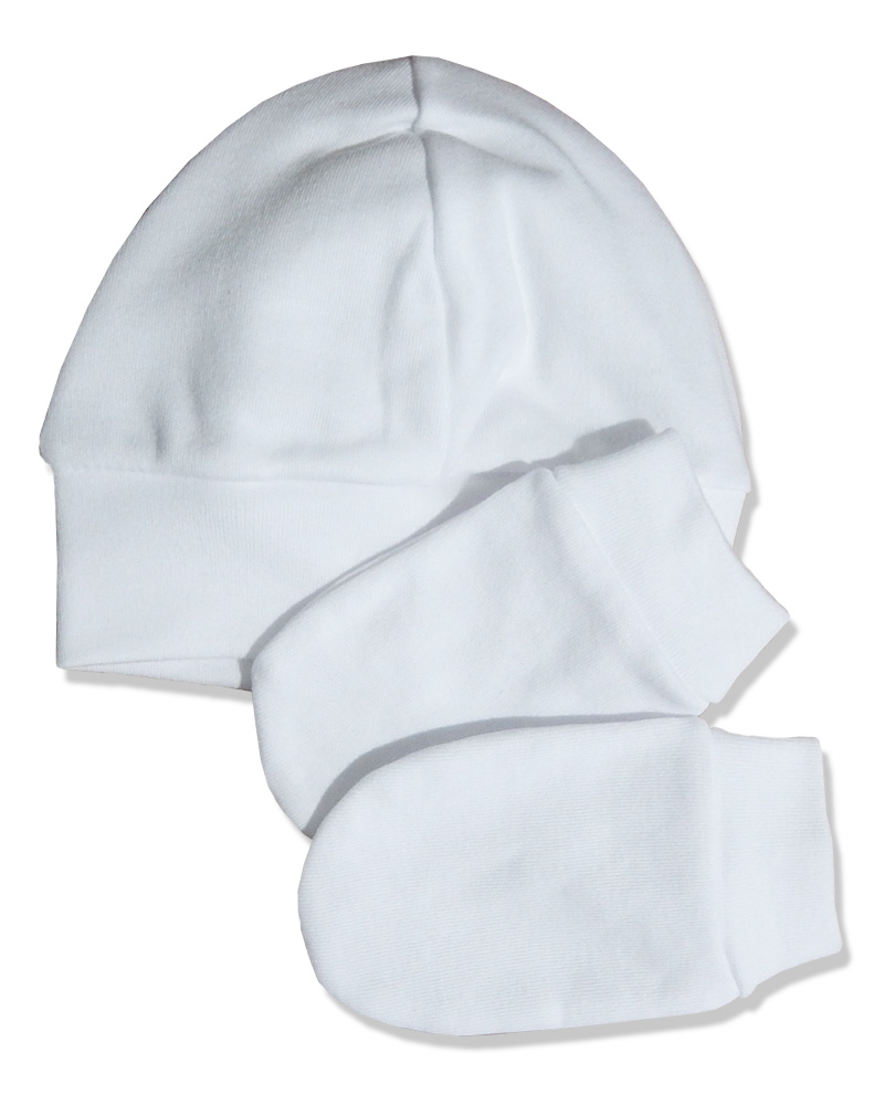 Čiapka a rukavice BA white biela veľ. 36-38 4778