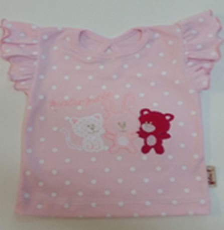 Košielka krátky rukáv HX potlač pink ružová 80 4916