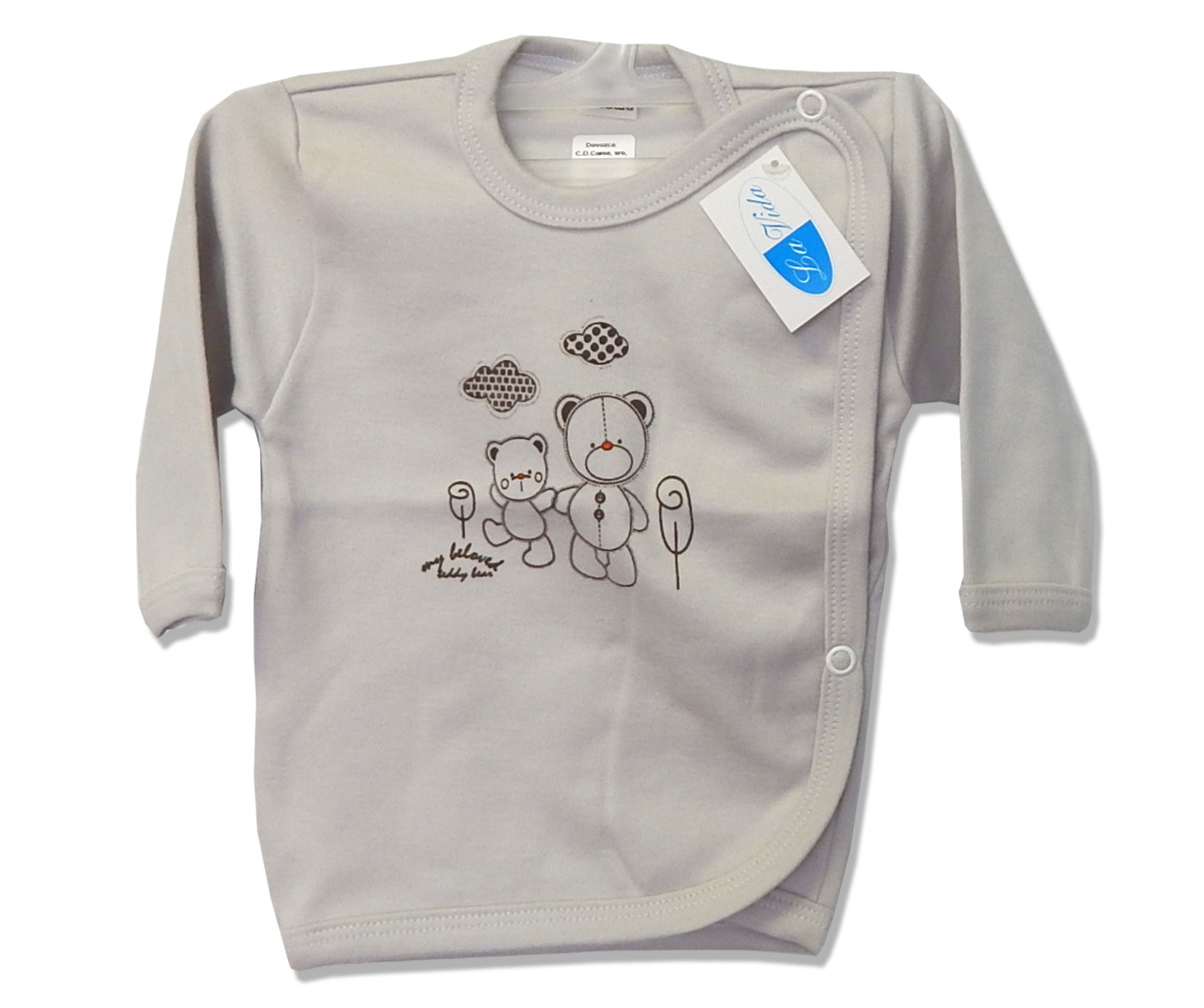 Košielka HX potlač grey šedá 56 4868