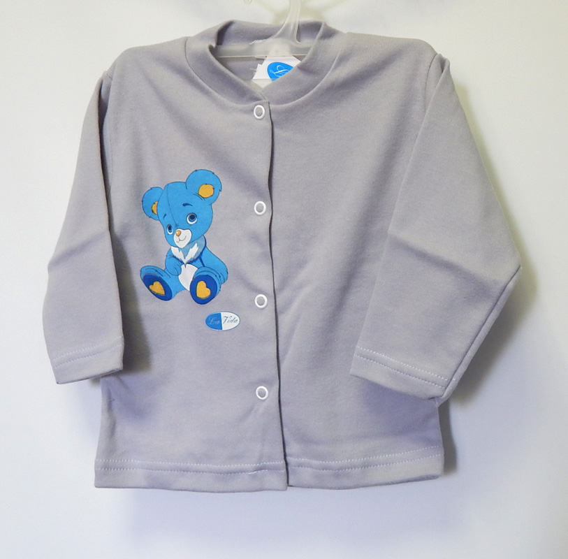 Kabátik HX potlač grey šedá 56 4888