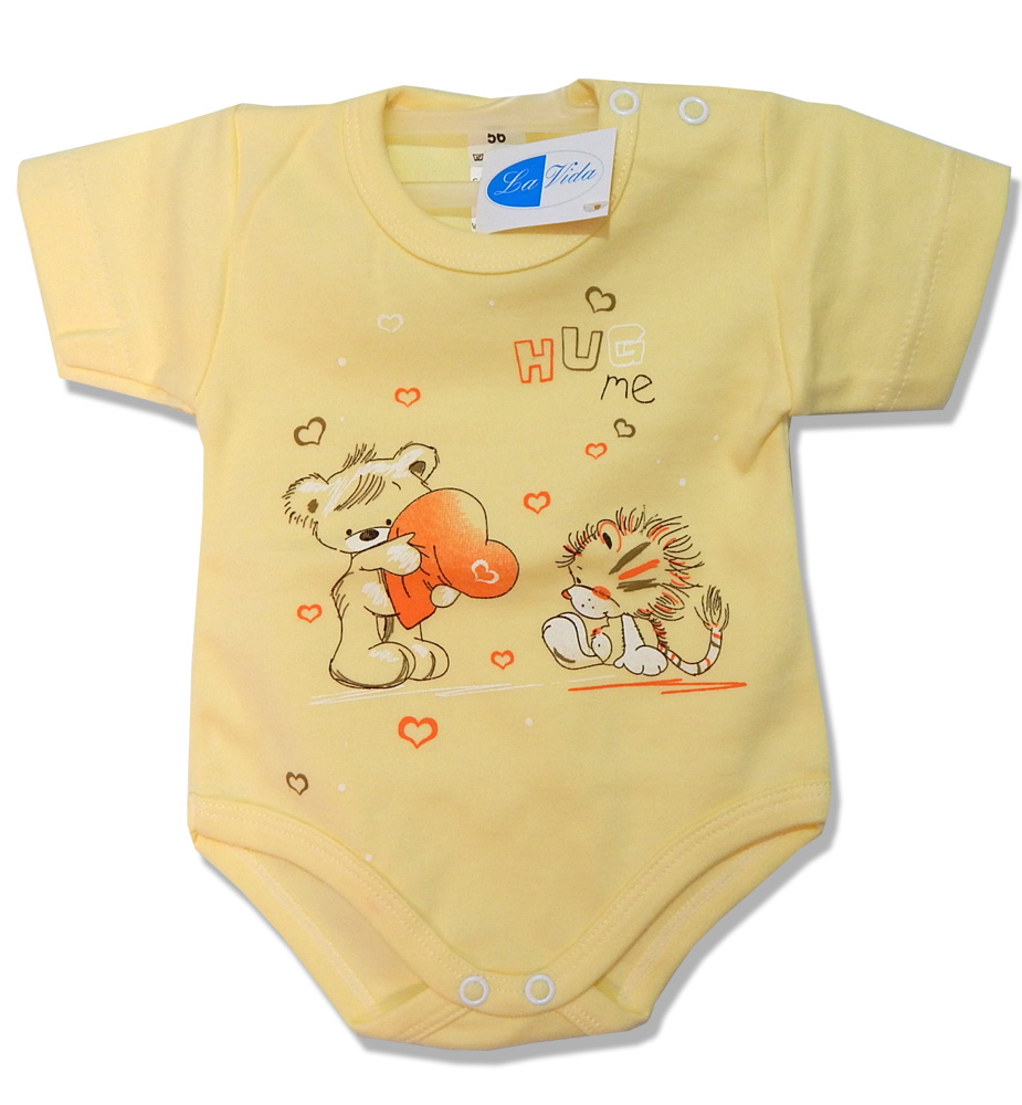 Body krátky rukáv HX potlač yellow žltá 56 5007