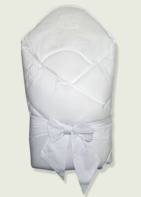 Zavinovačka šnúrky 80x80 výstuž kokos výšivka biela perinka 5018