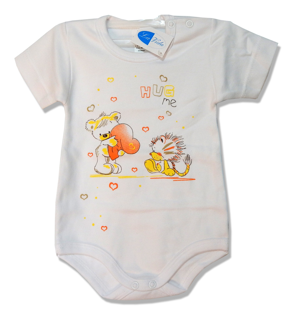 Body krátky rukáv HX potlač white biela 68 5028